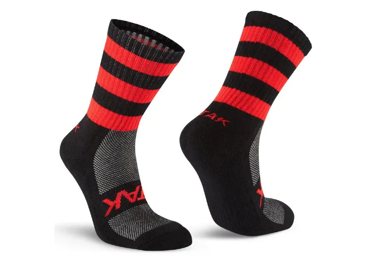 Atak Mid Leg Socks - Black and Red