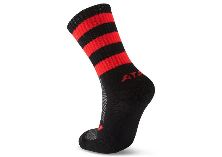 Atak Mid Leg Socks - Black and Red