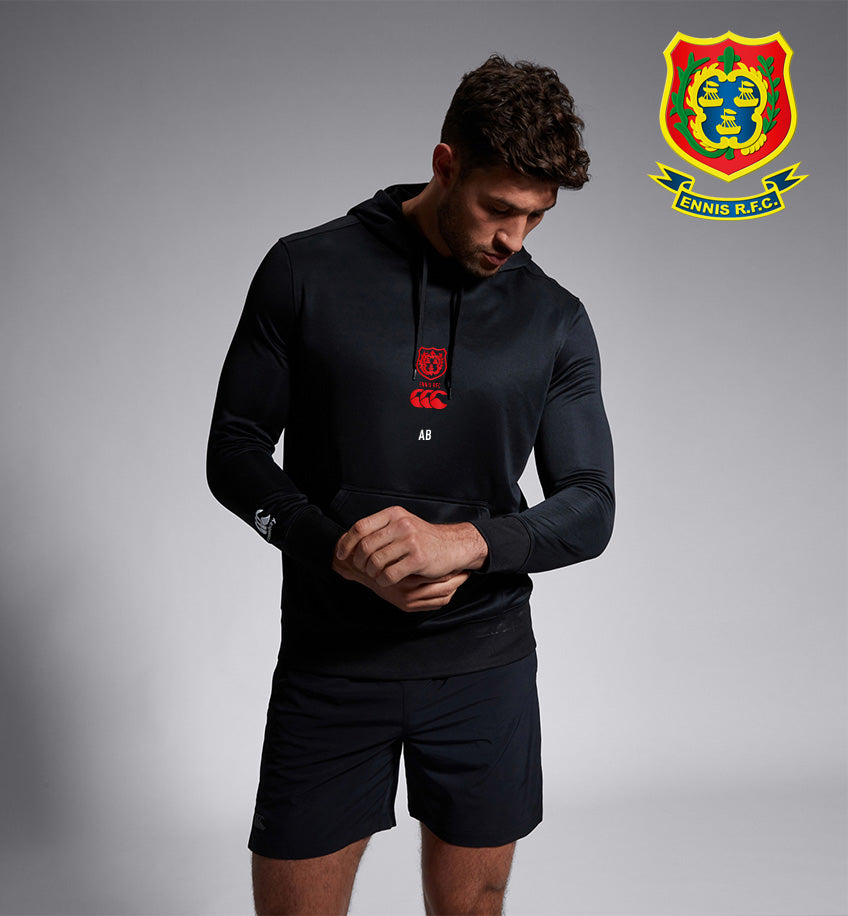 Ennis RFC Canterbury CCC Club Custom Lightweight Black Hoody