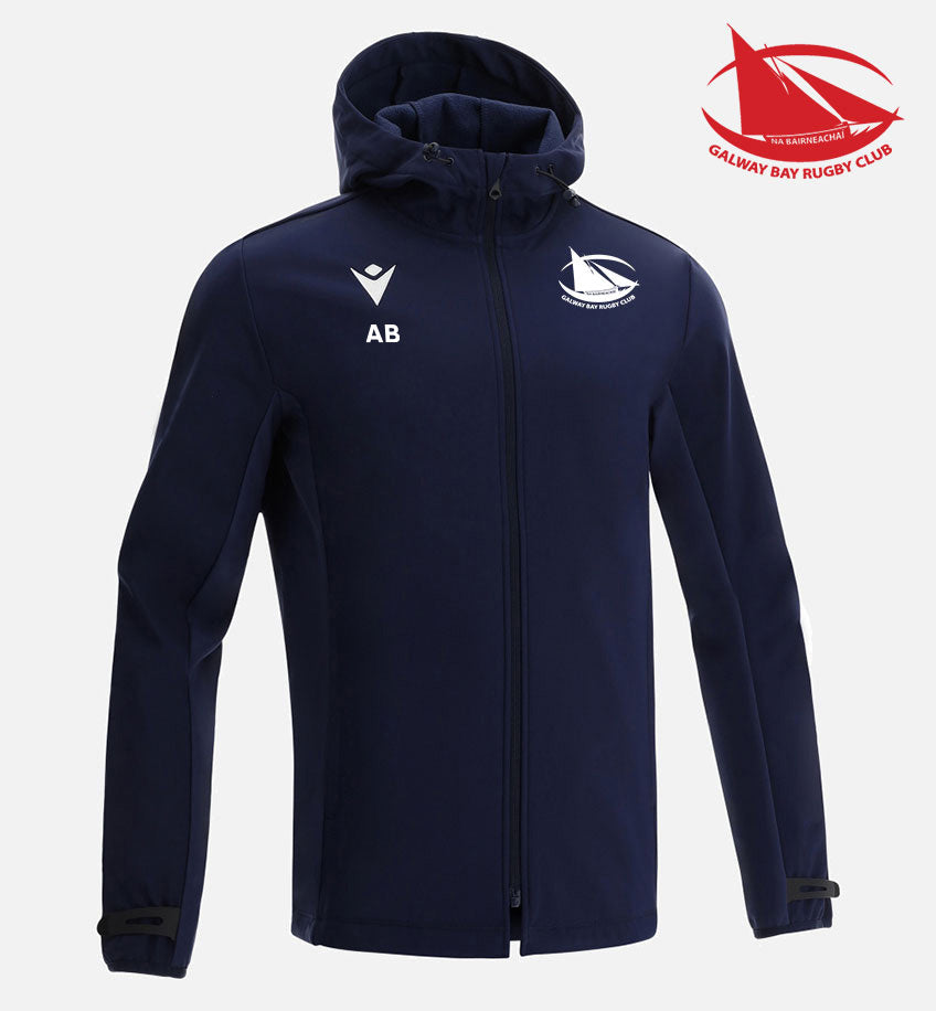 Galway Bay RFC Macron Hooded Heavy Soft-Shell Navy Himalaya Jacket