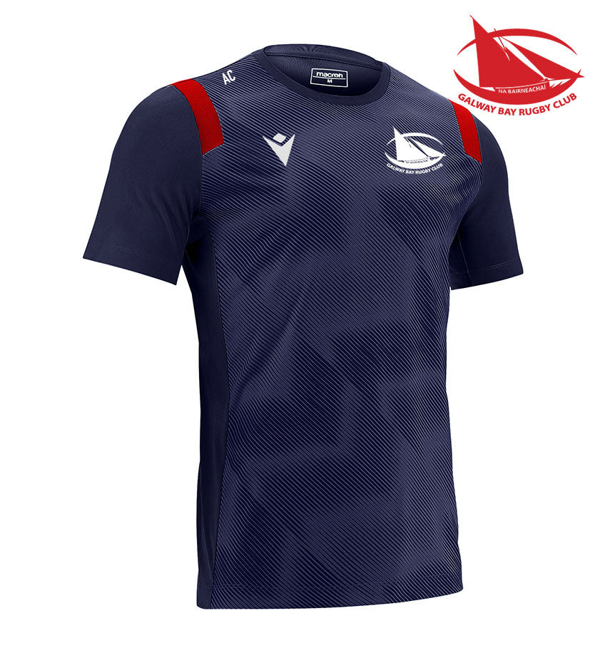 Galway Bay RFC Macron Navy/Red Rodder Jersey T-Shirt - Team Wear Store.ie