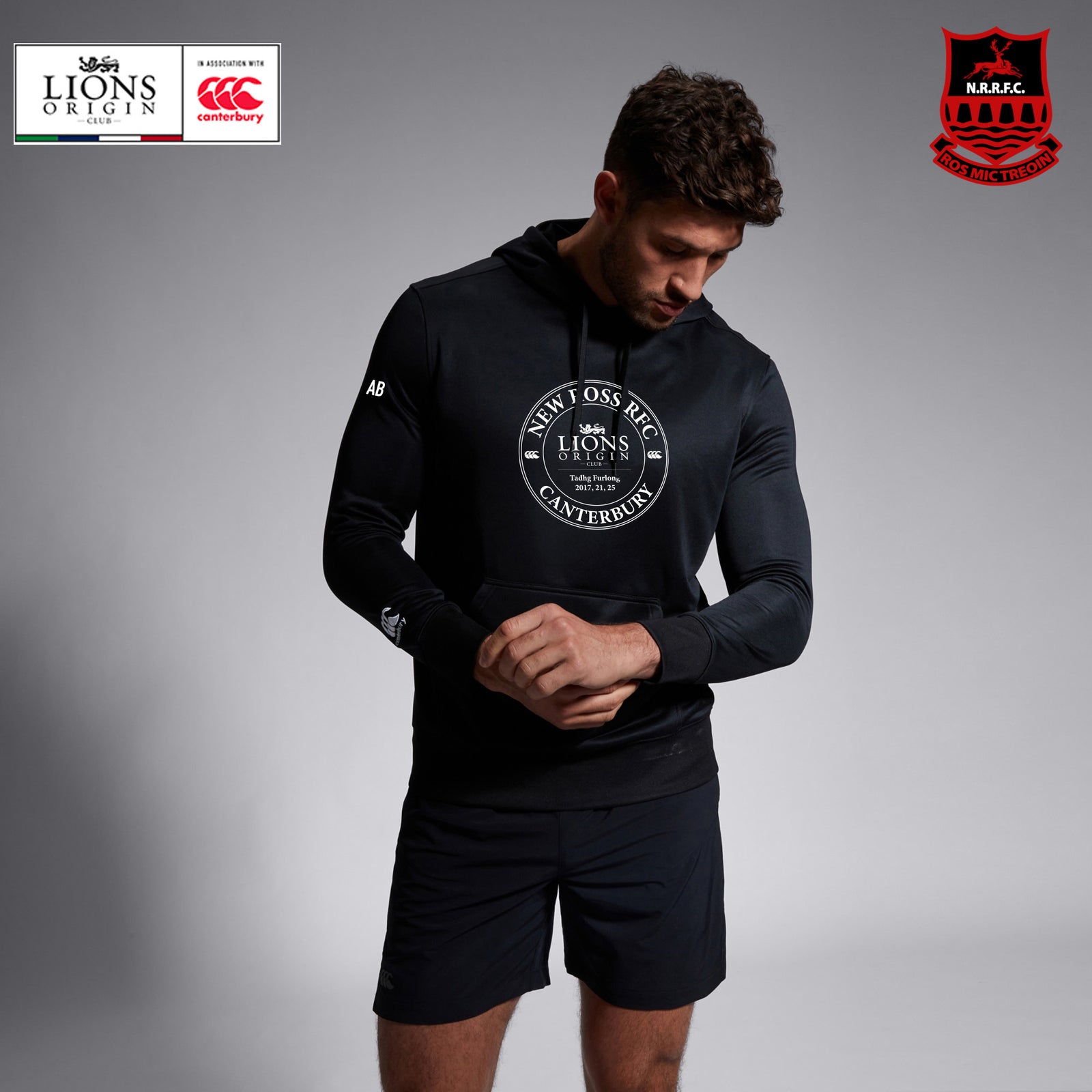 New Ross RFC Canterbury Lions Origin Club Round Print Lightweight Hoody