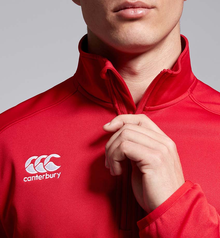 Newcastle West RFC Canterbury Club 1/4 Zip Mid Layer Training Top - Red - Team Wear Store.ie