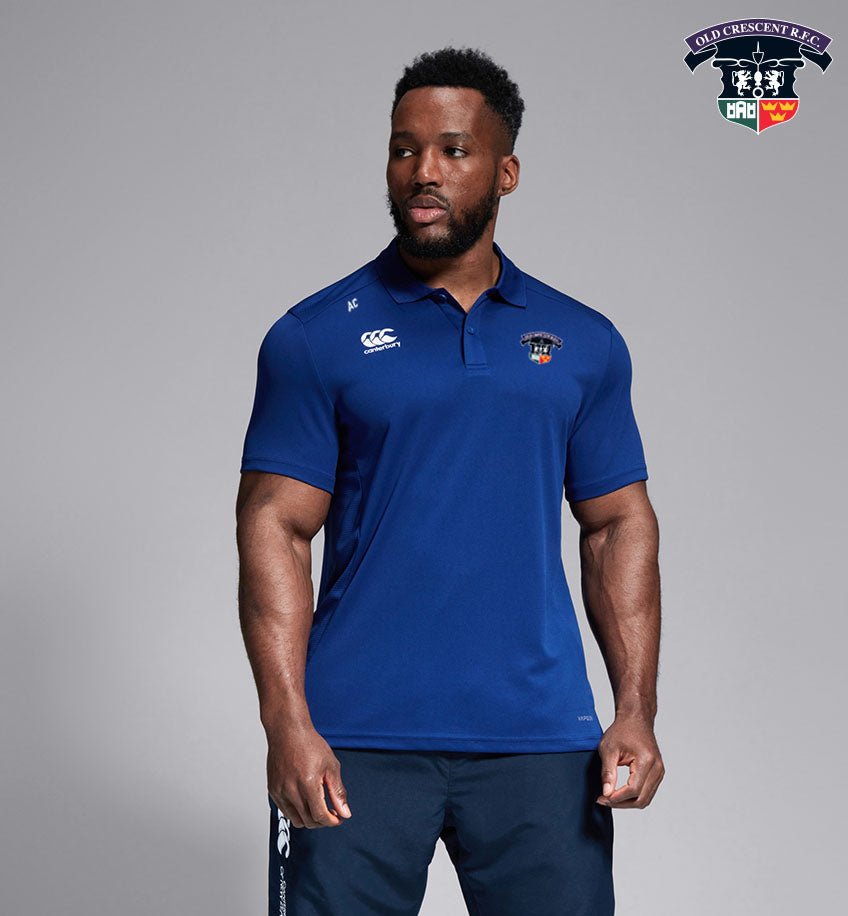 Old Crescent RFC Canterbury Club Polo Shirt - Royal - Team Wear Store.ie