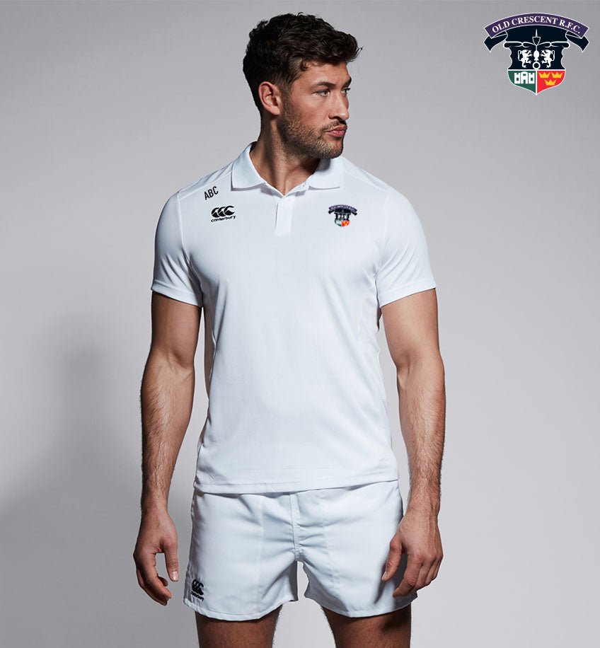 Old Crescent RFC Canterbury Club White Polo Shirt - Team Wear Store.ie