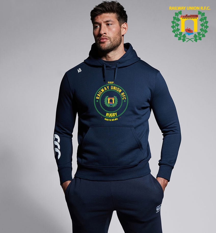 Railway Union RFC Canterbury Club Round Print Hoody - Team Wear Store.ie