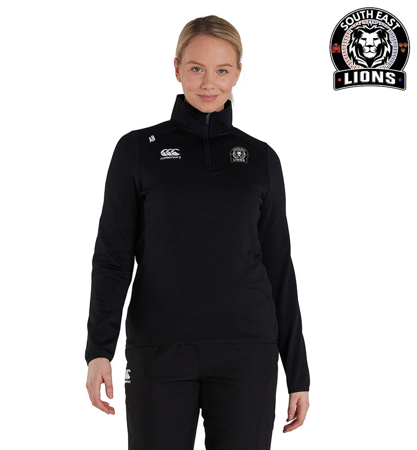 South East Lions Rugby Canterbury Club 1/4 Zip Mid Layer Training Top