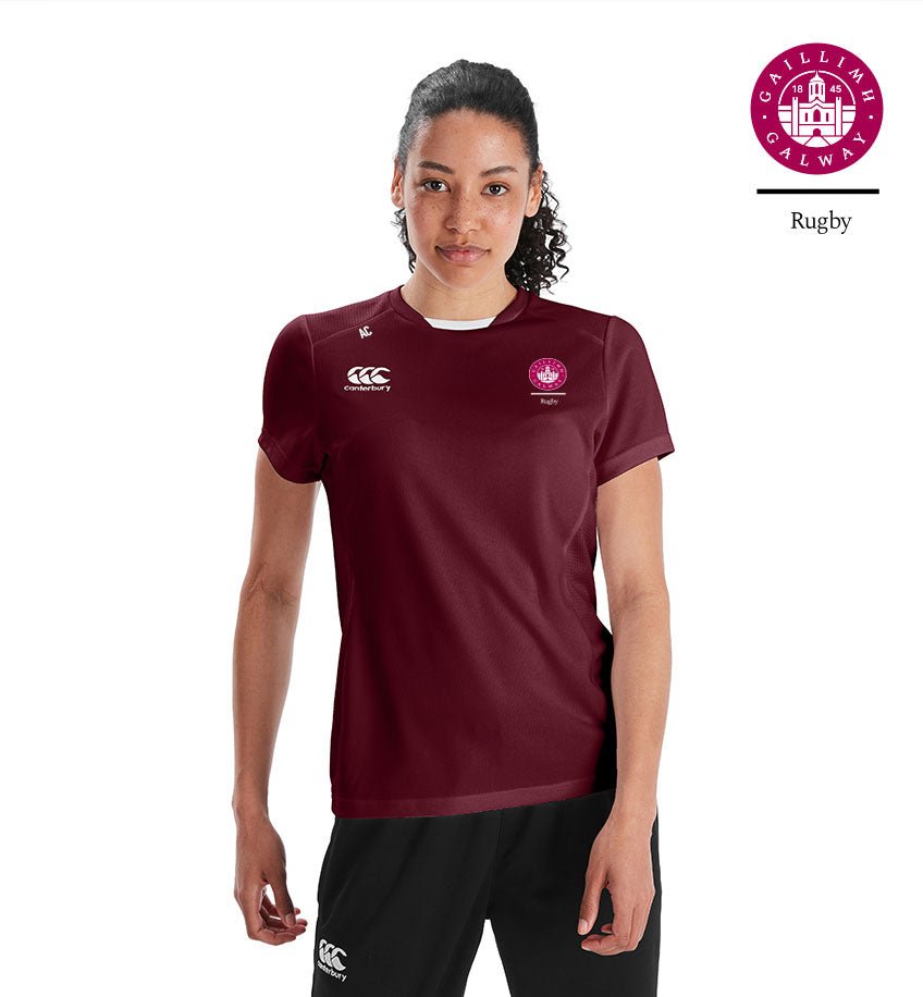 University of Galway RFC Canterbury Club Maroon Tee Shirt - Team Wear Store.ie