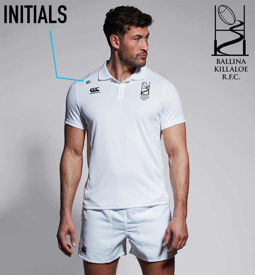 Ballina Killaloe RFC Canterbury Club White Polo Shirt - Team Wear Store.ie