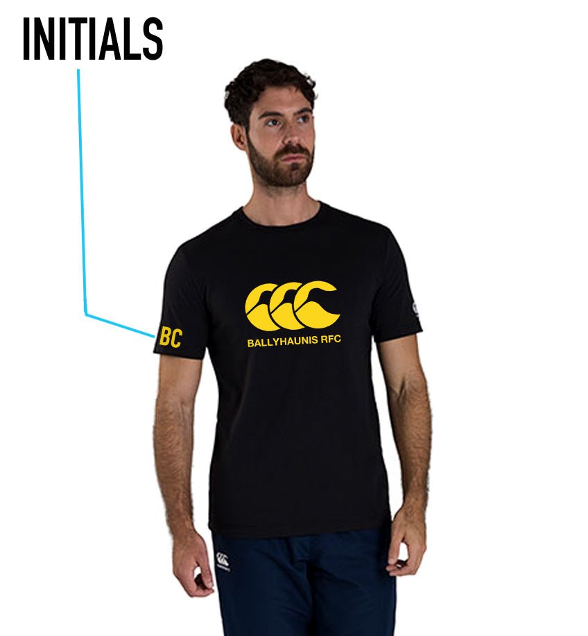 Ballyhaunis RFC Canterbury CCC Black Tee - FULL SIZE RANGE *All Sizes - Team Wear Store.ie