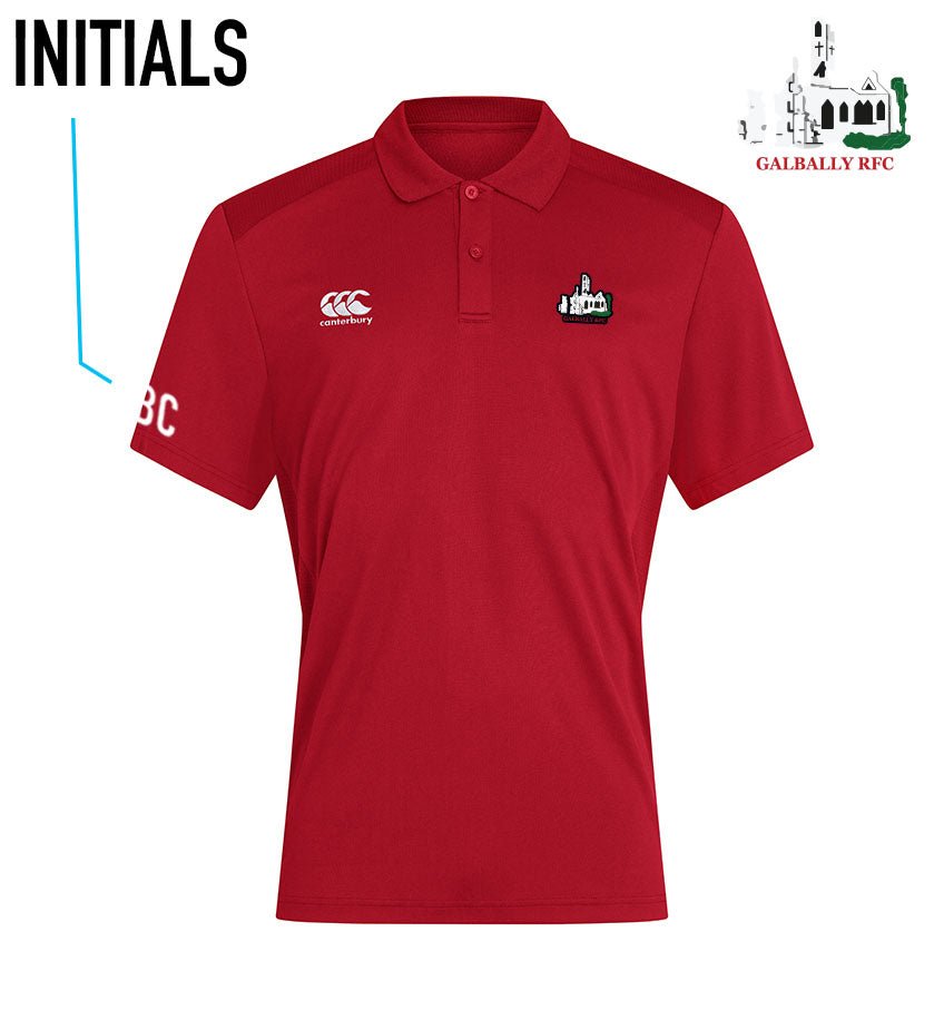Galbally RFC Canterbury Club Dry Polo Shirt - Red - Team Wear Store.ie