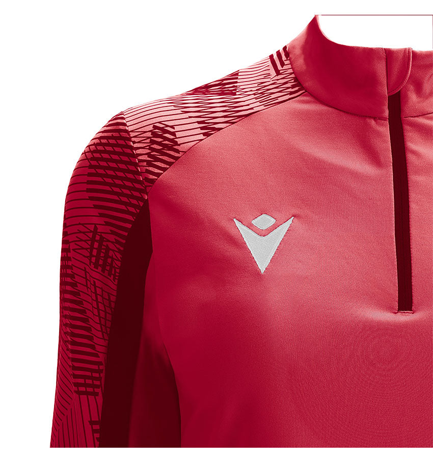 Galway Bay RFC Womens Fit Macron Red Dora 1/4 Zip Top