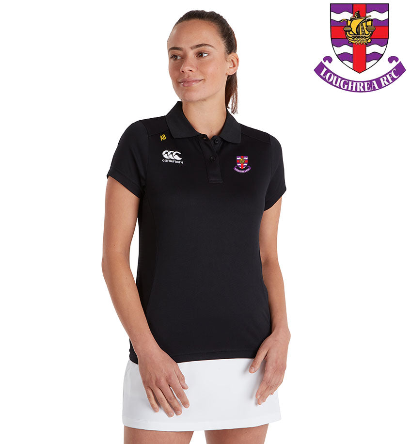 Loughrea RFC Canterbury Club Womens Polo Shirt Black