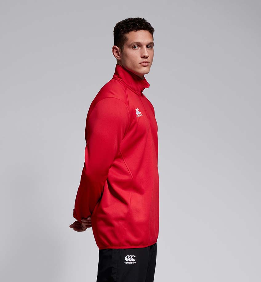 New Ross RFC Canterbury Club 1/4 Zip Mid Layer Training Top - Red
