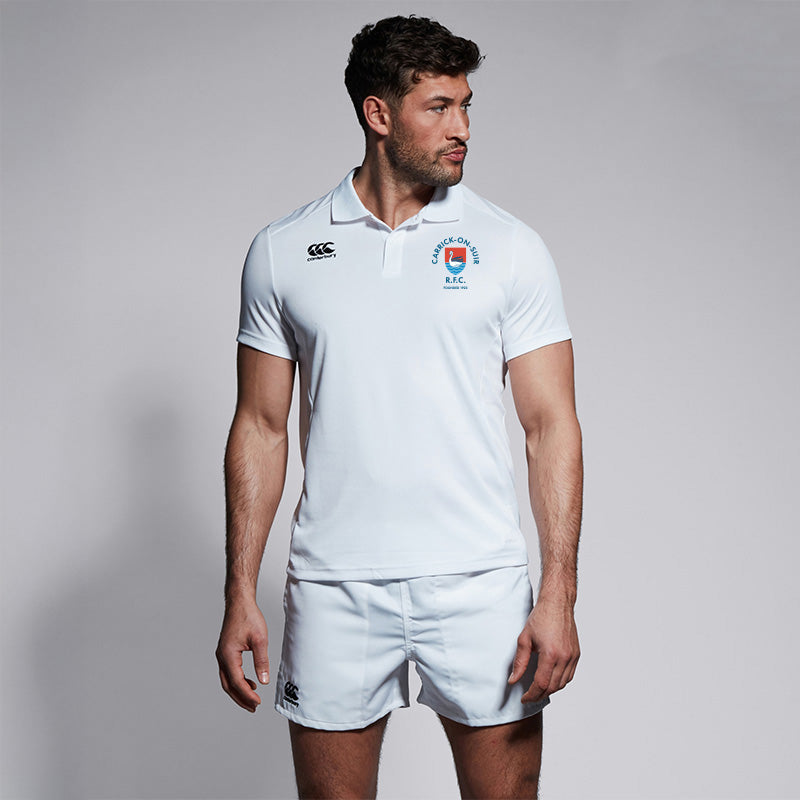Carrick On Suir RFC Canterbury Club Dry White Polo Shirt
