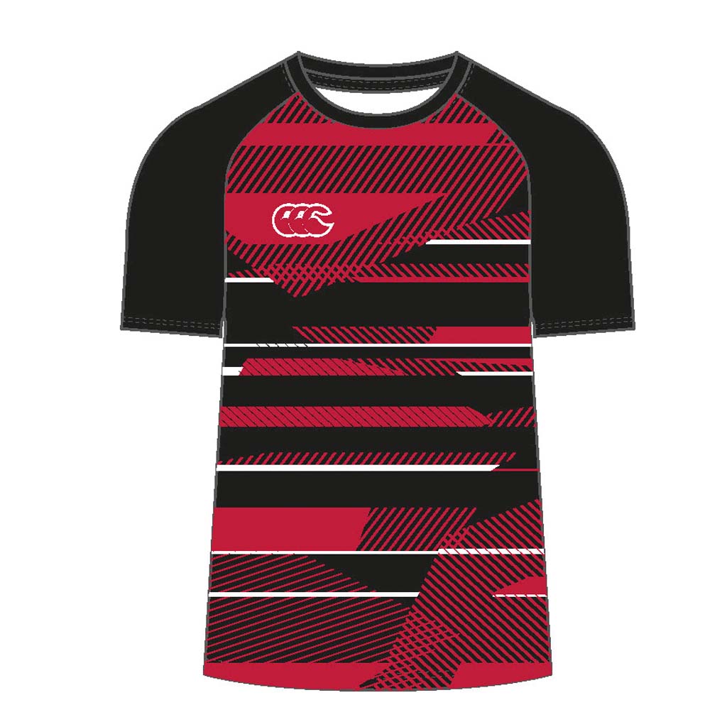 Tullamore RFC Canterbury Eco Training Tee BLACK / RED