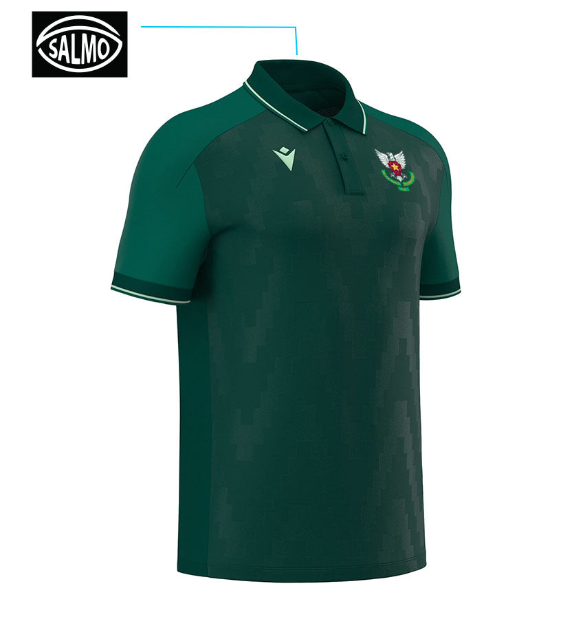 De La Salle Palmerston Macron Echoes Green and Black Polo