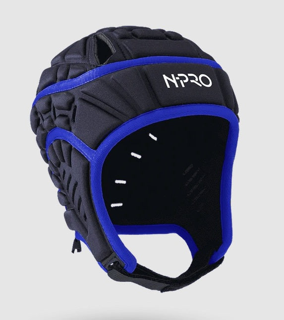 N-PRO - Rugby Head Guard Black/Blue