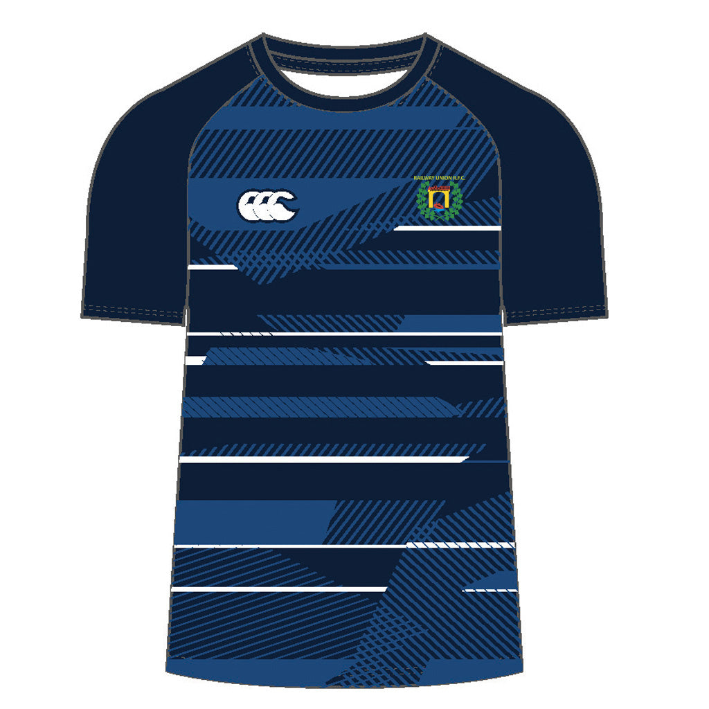 Railway Union RFC Canterbury Eco Training Tee NAVY / Royal / White