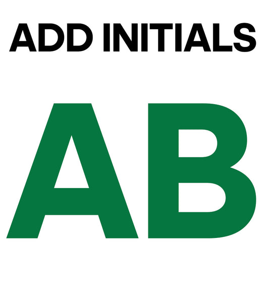 Add DARK GREEN Initials 20MM