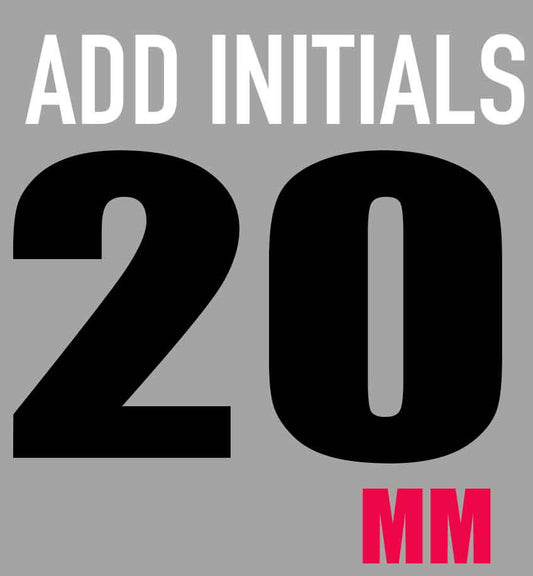 Add Initials 20MM SILVER - Team Wear Store.ie