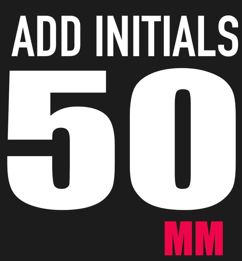 Add Initials 50MM - Team Wear Store.ie