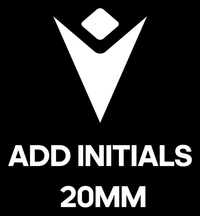 Add Macron WHITE Initials 20MM