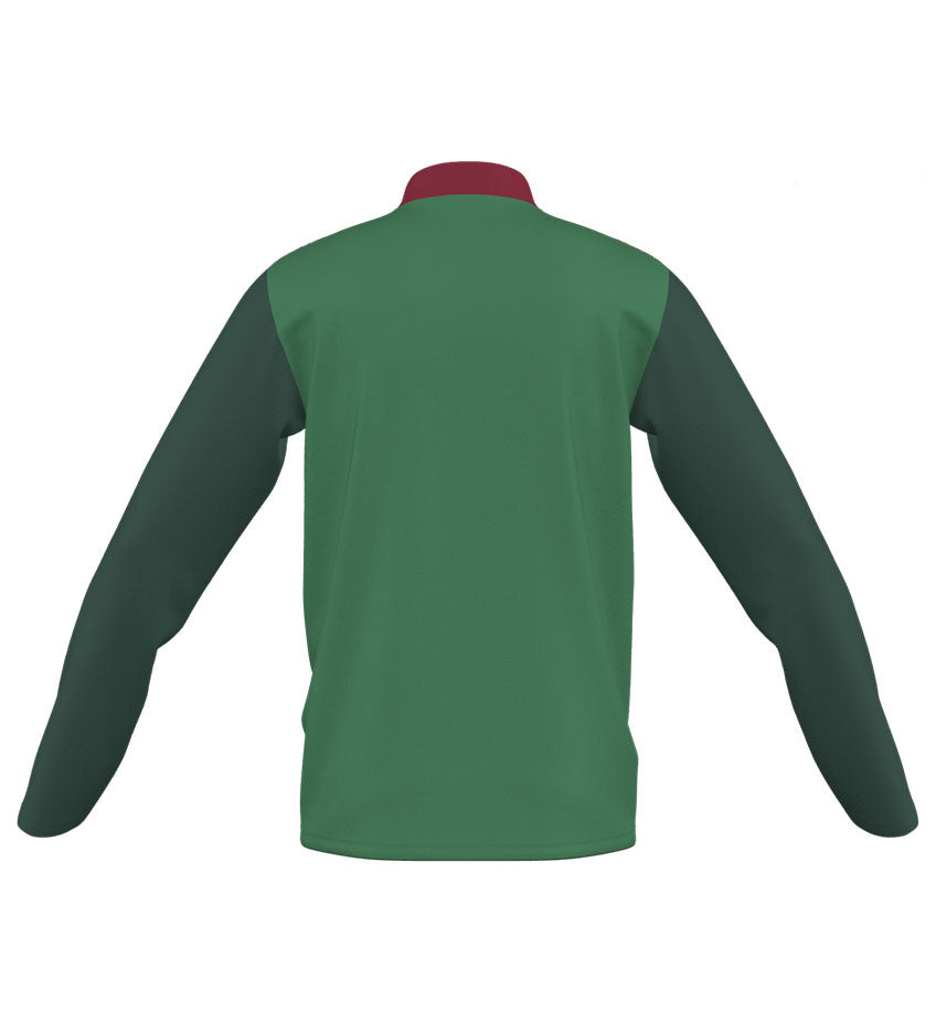 Adidas Custom Entrada Green & Red 1/4 Zip Training Top