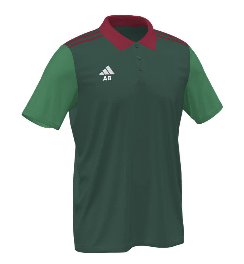 Adidas Entrada Green & Red Polo Shirt