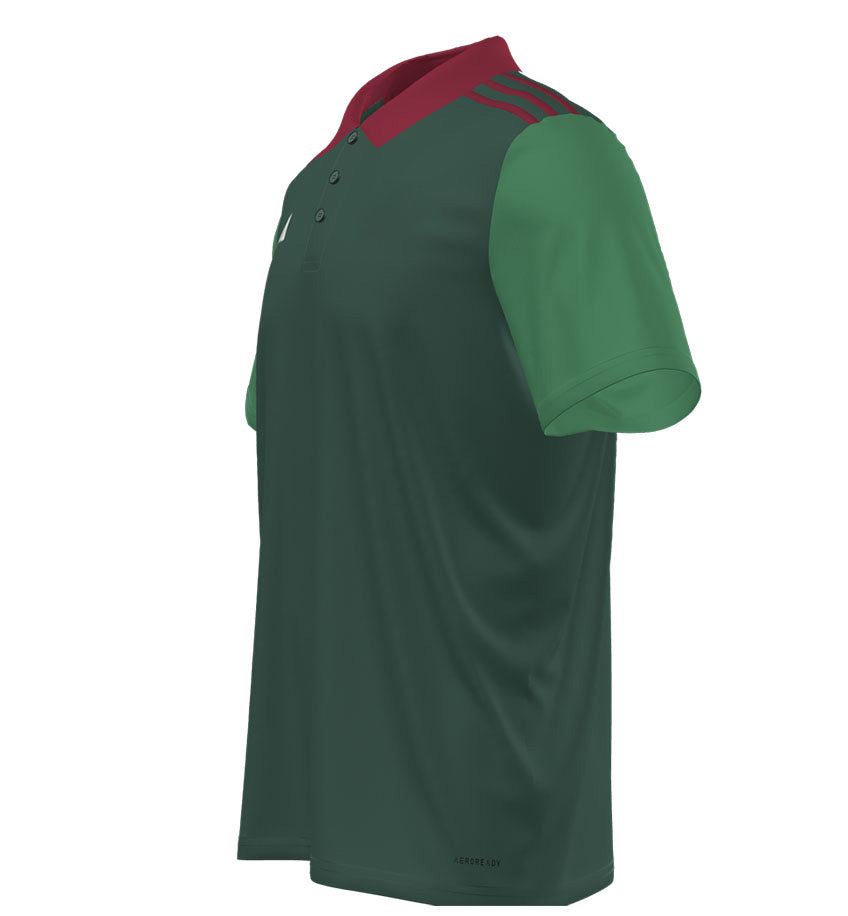 Adidas Entrada Green & Red Polo Shirt