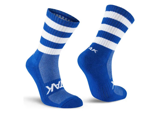 Atak Mid Leg Socks - Royal Blue and White