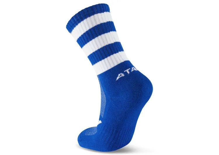 Atak Mid Leg Socks - Royal Blue and White