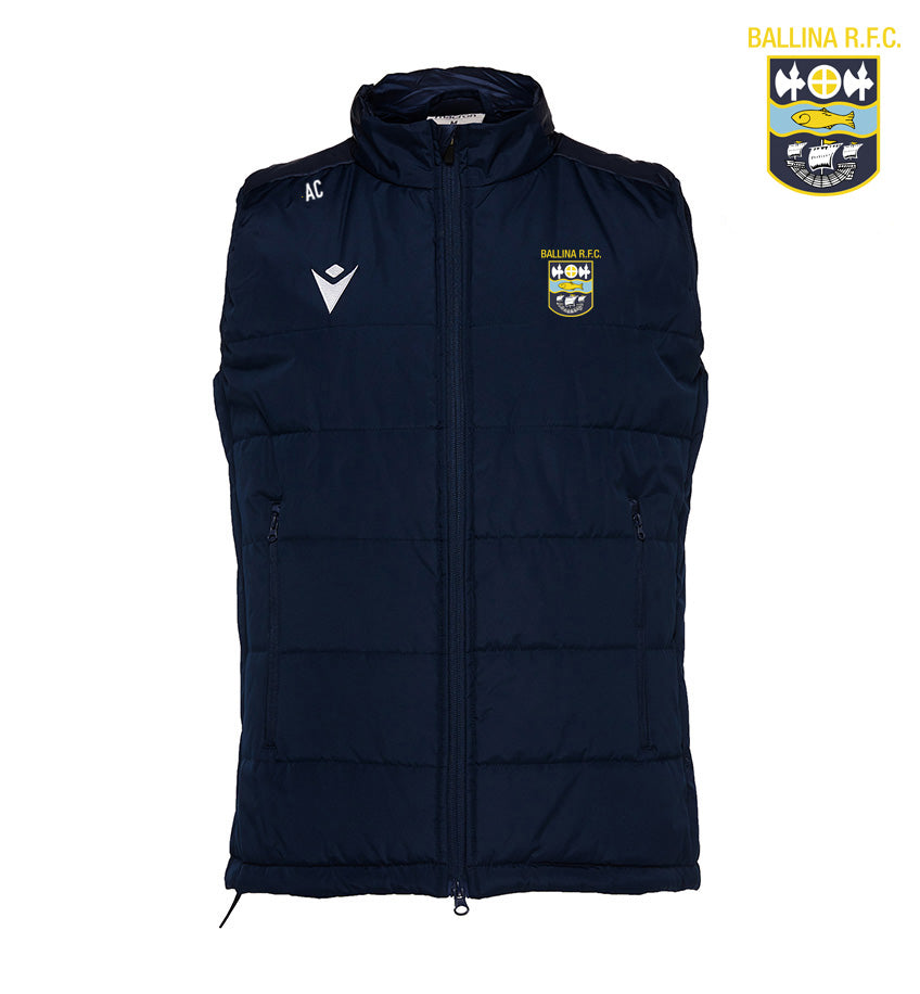 Ballina RFC Macron Sleeveless Padded Coldmire Gilet - XL SIZE ONLY