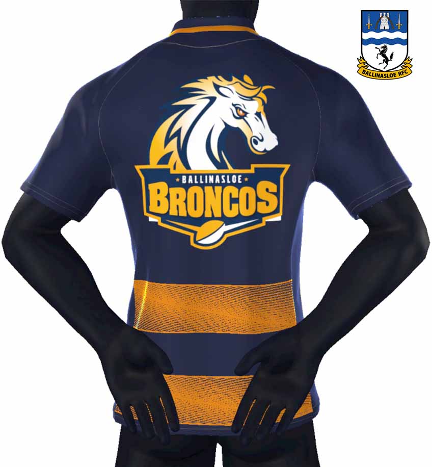 Ballinasloe RFC Broncos Macron Rugby Jersey - Team Wear Store.ie