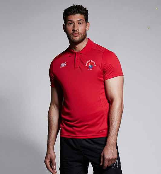 Carrick On Suir RFC Canterbury Club Dry Navy and Red Polo Shirt