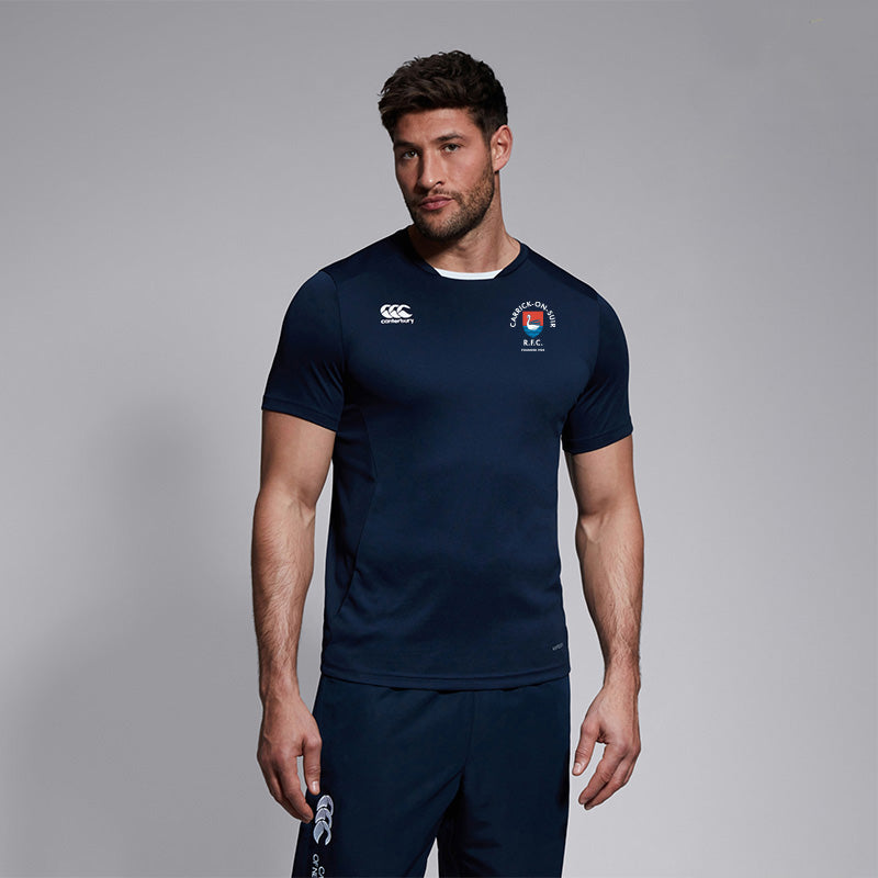 Carrick On Suir RFC Canterbury Red and Navy Club Dry Tee Shirt