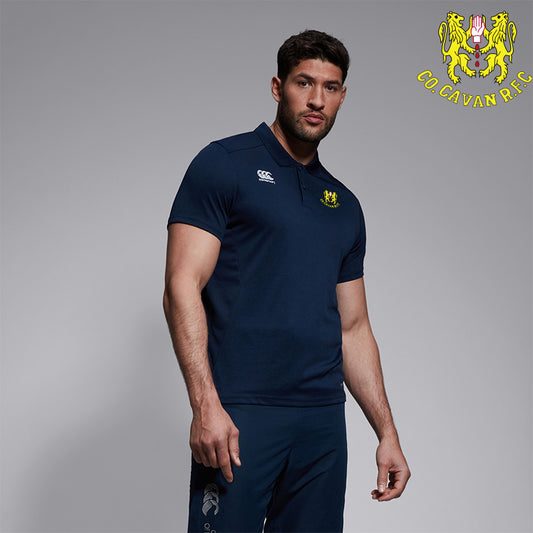 Co. Cavan RFC Canterbury Club Dry Navy and Red Polo Shirt