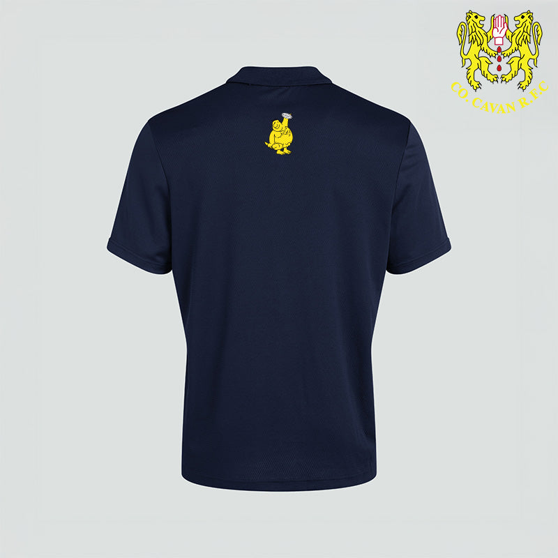 Co. Cavan RFC Canterbury Club Dry Navy and Red Polo Shirt