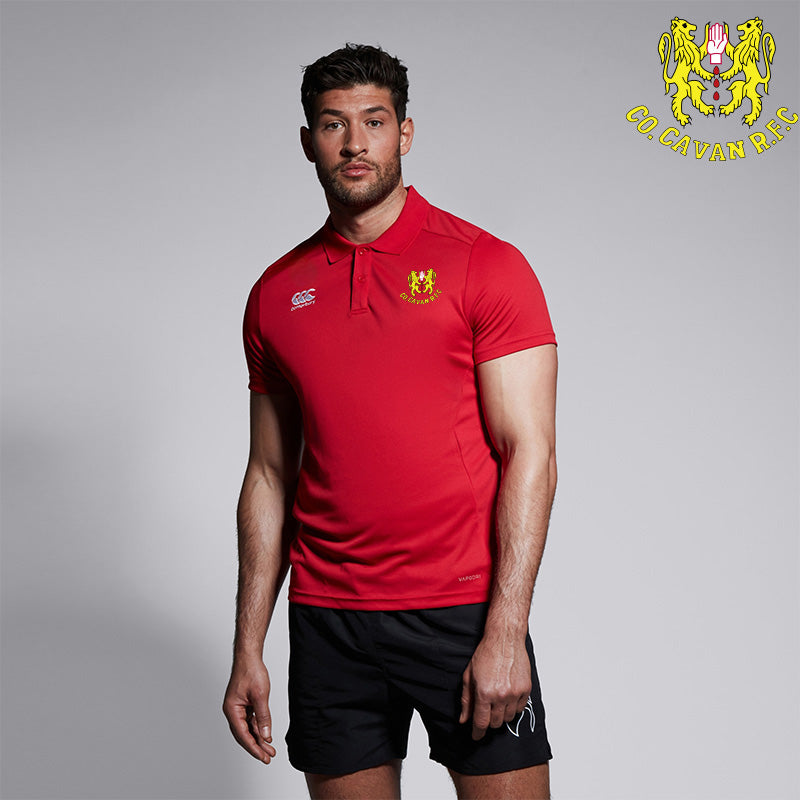 Co. Cavan RFC Canterbury Club Dry Navy and Red Polo Shirt