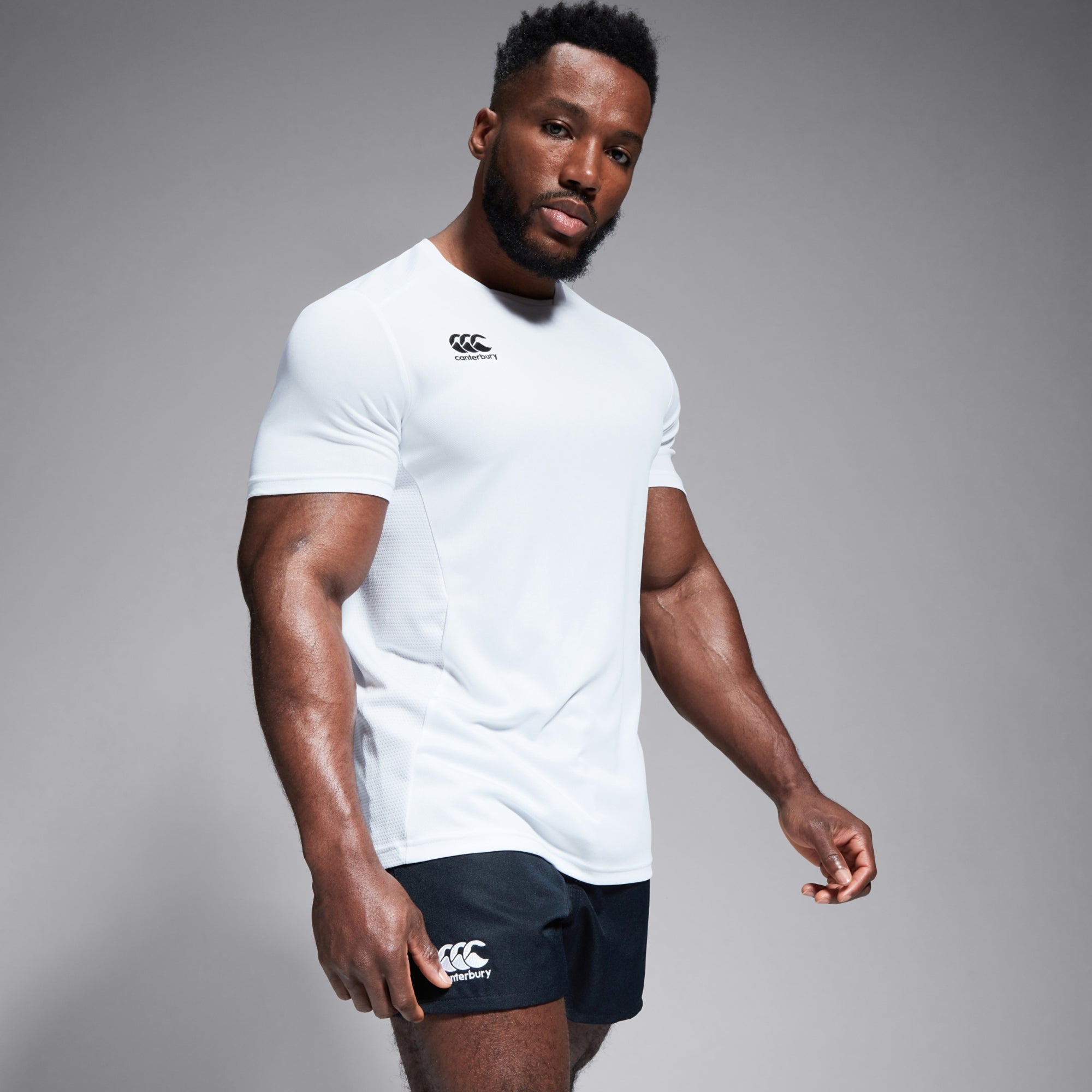 Co Cavan Rugby Canterbury Club Dry Tee Shirt White - Black Print