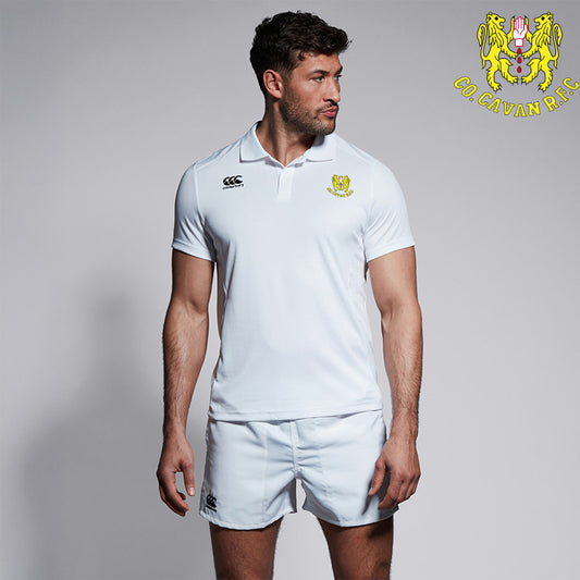 Co. Cavan RFC Canterbury Club Dry White Polo Shirt
