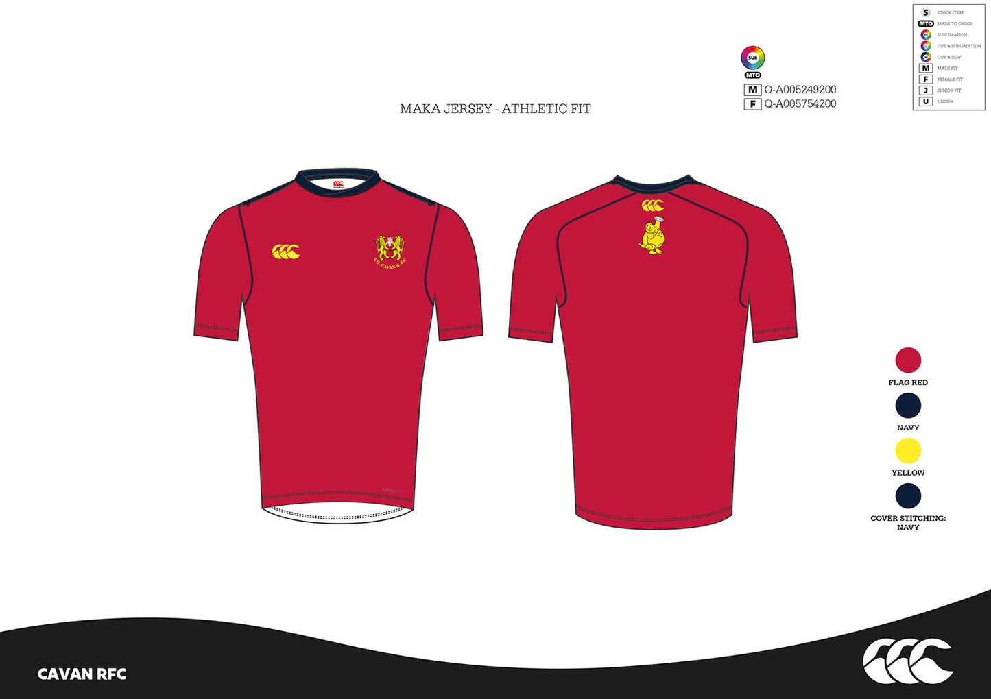 Co. Cavan RFC Canterbury Maka Jersey