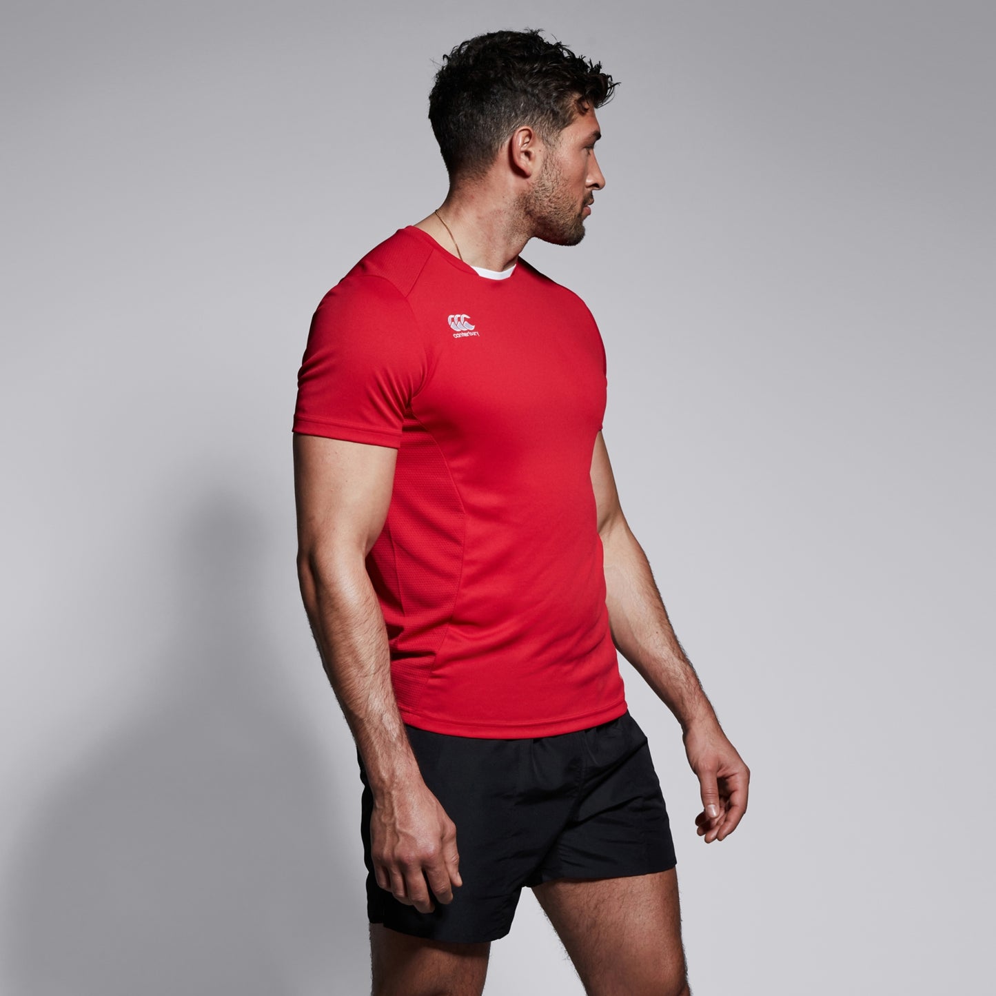 Co. Cavan RFC Canterbury Red and Navy Club Dry Tee Shirt