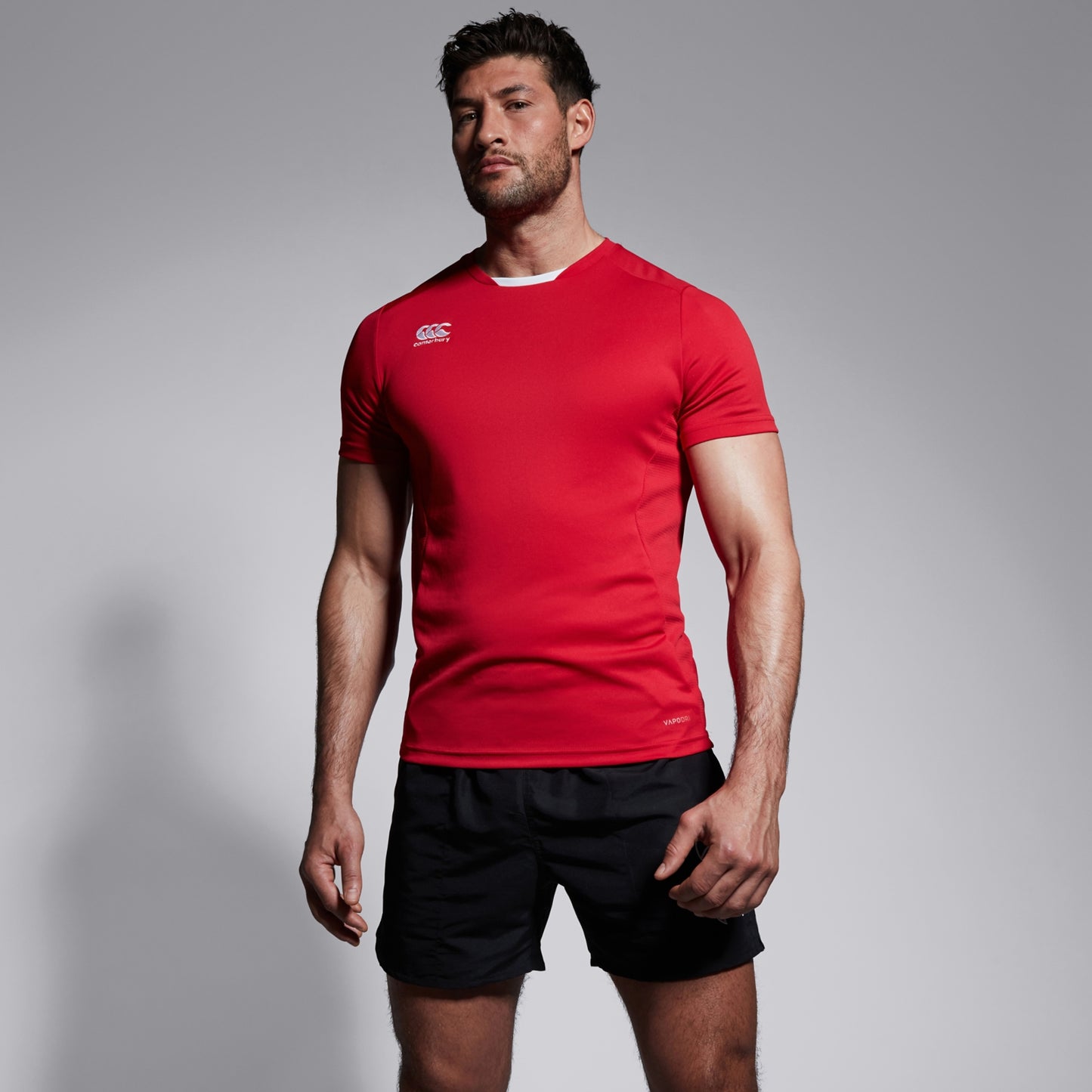 Co. Cavan RFC Canterbury Red and Navy Club Dry Tee Shirt