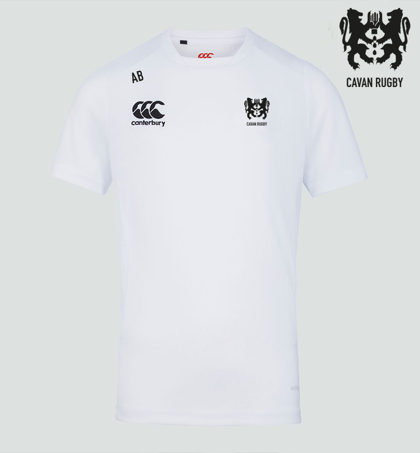 Co Cavan Rugby Canterbury Club Dry Tee Shirt White - Black Print