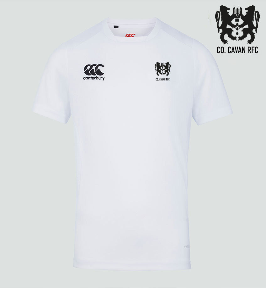 Co Cavan Rugby Canterbury Club Dry Tee Shirt White - Black Print