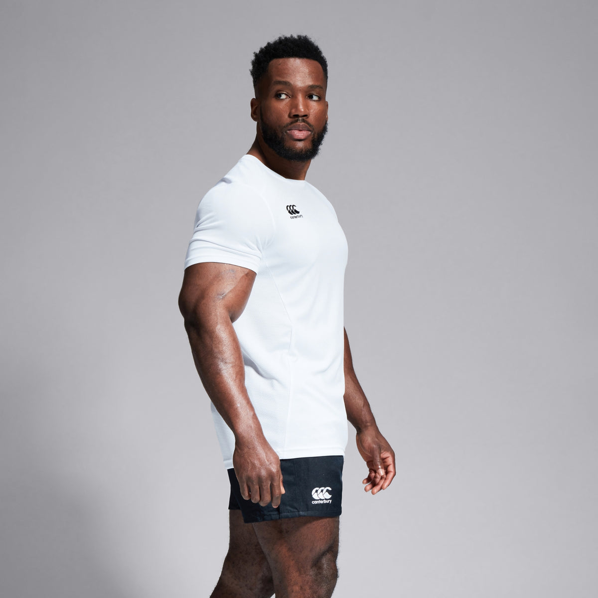 Co Cavan Rugby Canterbury Club Dry Tee Shirt White - Black Print