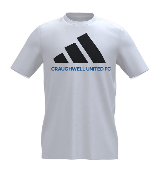 Craughwell United FC Adidas White Logo Tee 25