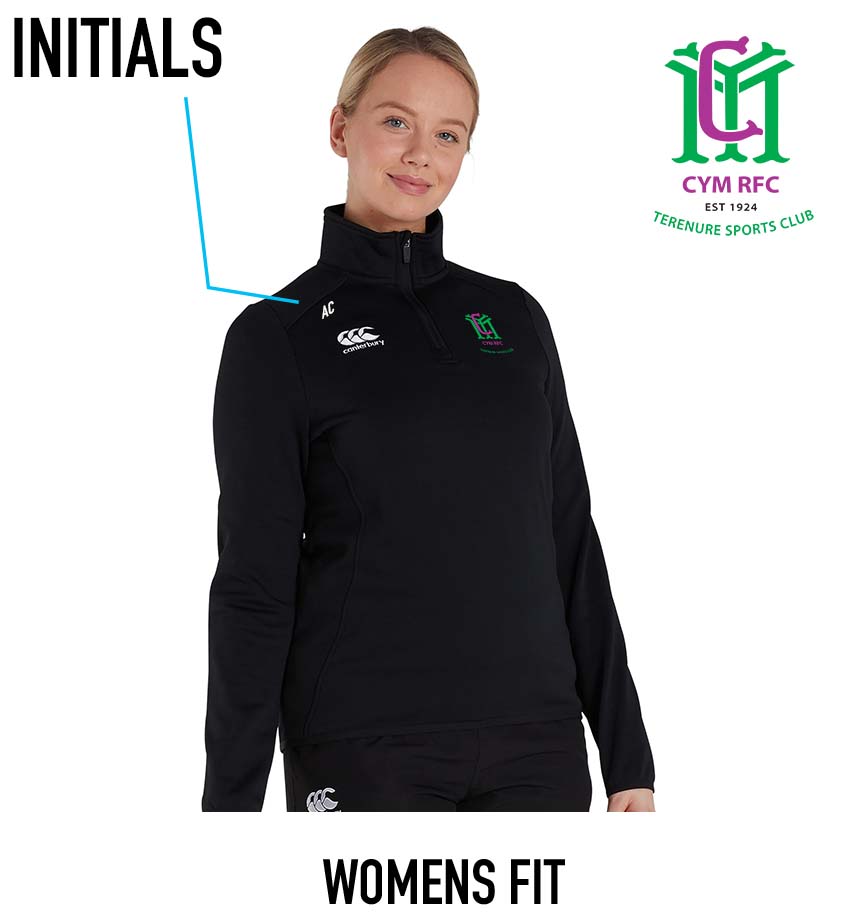 CYM Terenure RFC Canterbury Club 1/4 Zip Mid Layer Womens Training Top - Team Wear Store.ie