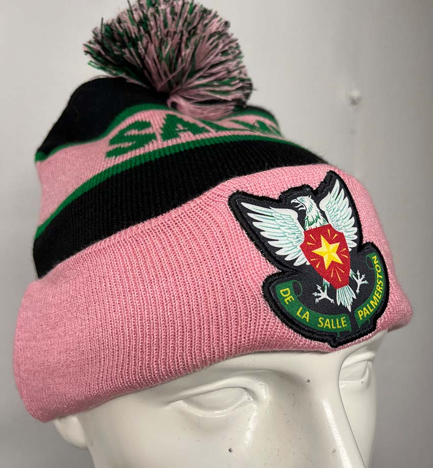 De La Salle FC Official Bobble Hat in Pink - Team Wear Store.ie